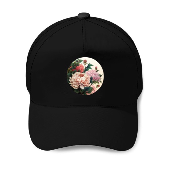 Peony flowers Baseball Caps