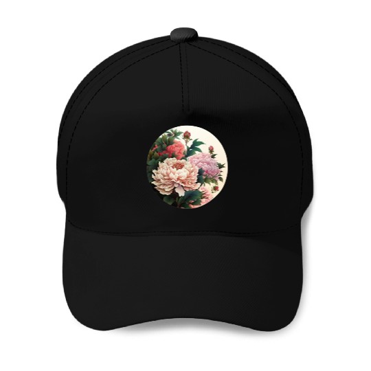 Peony flowers Baseball Caps