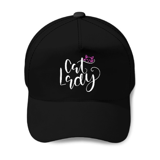 Cat lady Meow Baseball Caps