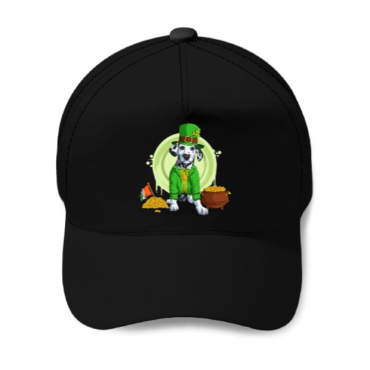 Dalmatian Puppy, Irish Flag, Gold, Shamrock Dog St Baseball Caps