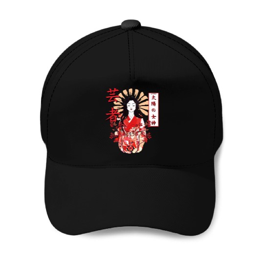 Amaterasu Omikami Cherry Blossom Sun Goddess Baseball Caps