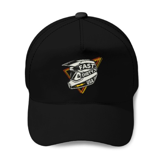 Fast & Dirty Bike Helmet Motocross Biker Baseball Caps