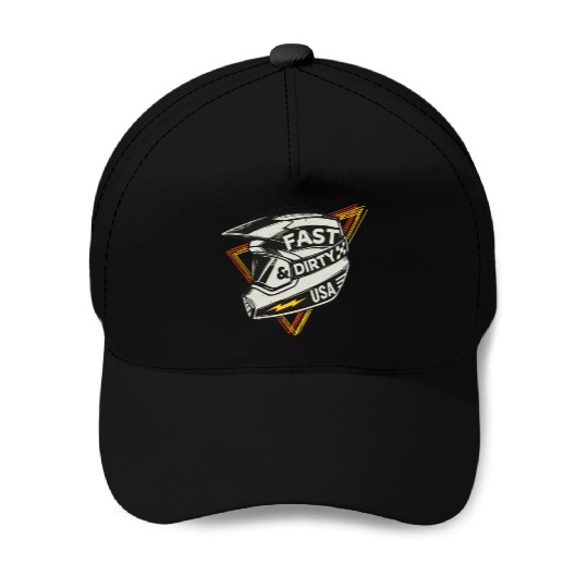 Fast & Dirty Bike Helmet Motocross Biker Baseball Caps