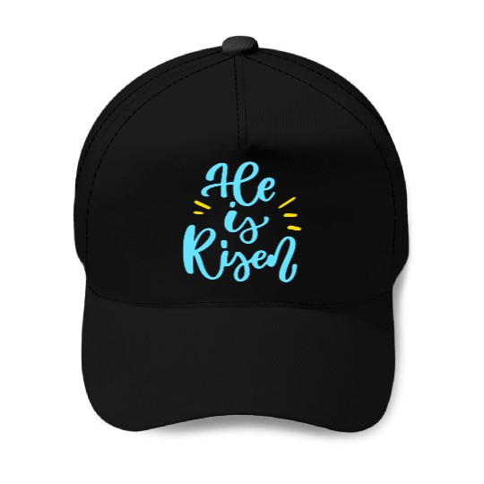 He Is Risen Religious Easter Baseball Caps