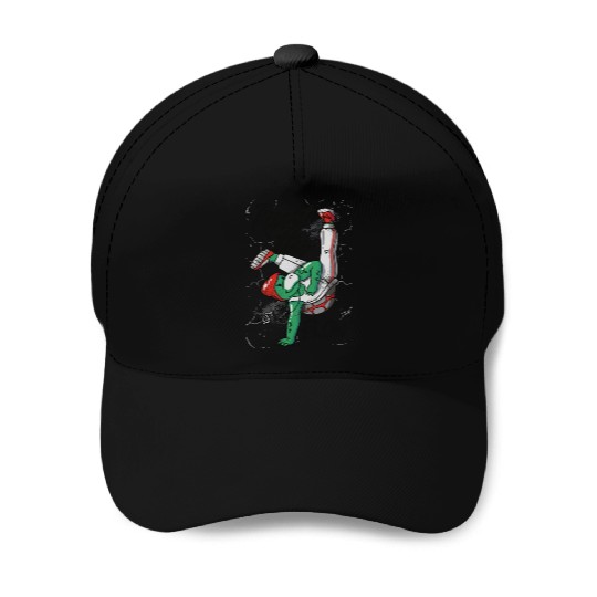 Breakdancer Turtle Character Baseball Caps
