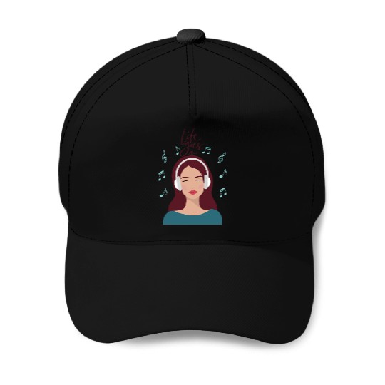 Enjoy life- Music vibe Baseball Caps