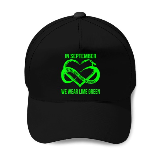 In September We Wear Lime Green Spinal Cord Injury Baseball Caps