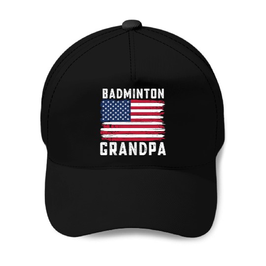 Badminton Grandpa American Flag July Baseball Caps