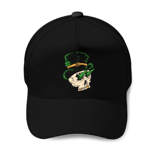 st patrick's skull Baseball Caps