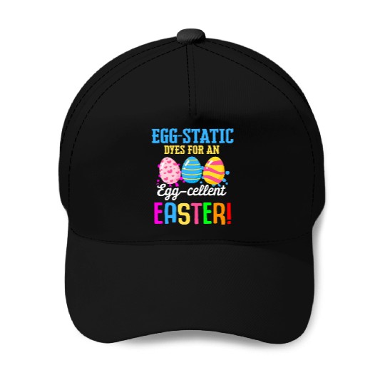 Easter Colorful Egg Dye Rabbit Egg Hunt Baseball Caps