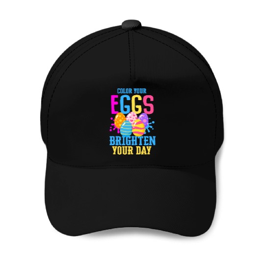 Easter Colorful Egg Dye Rabbit Egg Hunt Baseball Caps