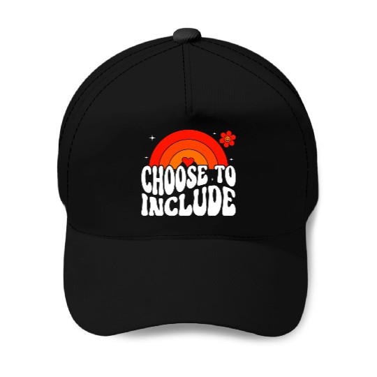 Choose To Include For Autism Teacher Baseball Caps