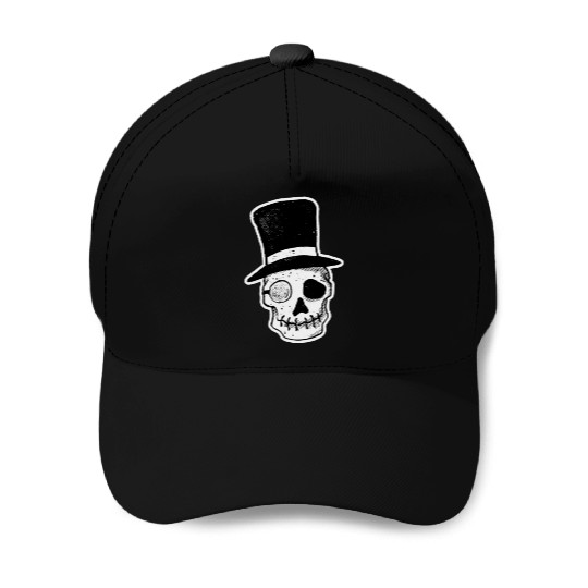 Mr. Dead Gentleman Skull Halloween Baseball Caps