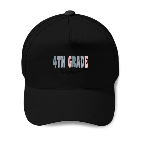 4th Grade Teacher Gift Matching Teacher Squad Baseball Caps
