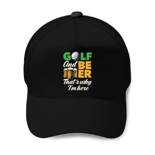 Golf Beer Baseball Caps