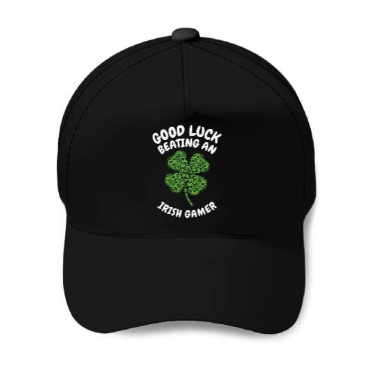 St. Patrick's Day Gaming Shamrock Gamer Video Baseball Caps
