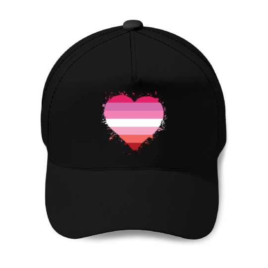 Pride LGBTQ heart Baseball Caps