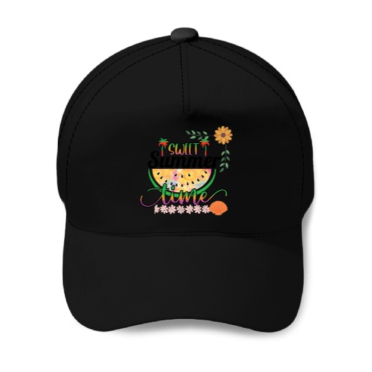 Cute summer design printed Sweet summer time Baseball Caps