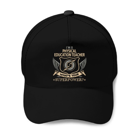 Physical Education Teacher Baseball Caps - Superpower Jo