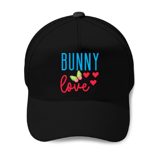 Bunny Love Baseball Caps