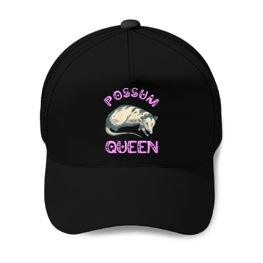Possum Queen Cute Opossum Lover Funny Baseball Caps