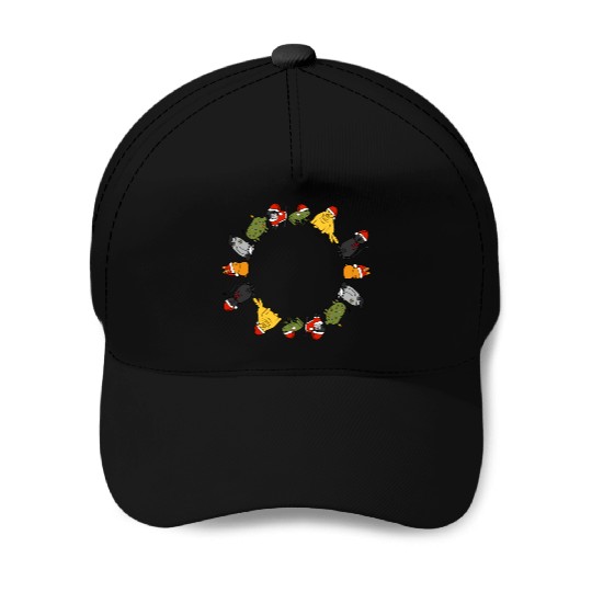 Christmas Holidays Cute Animals Stars Candy Canes Baseball Caps