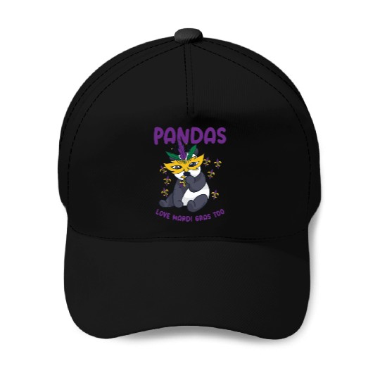 Mardi Gras Carnival Panda Mask Parade Costume Baseball Caps