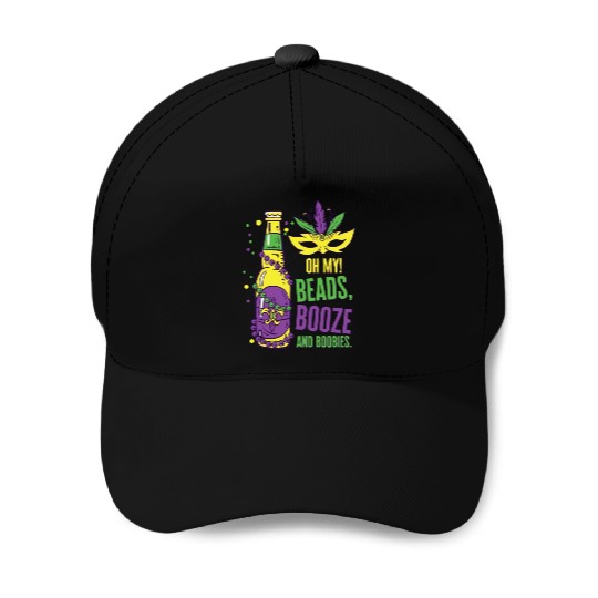 Mardi Gras Carnival Mask Beer Beads Boobies Baseball Caps