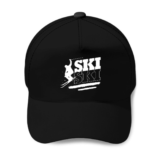 Skiing Ski Instructor Skier Baseball Caps
