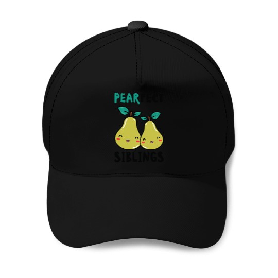 Siblings Pear Fruit Big Brother Sister Goals Baseball Caps
