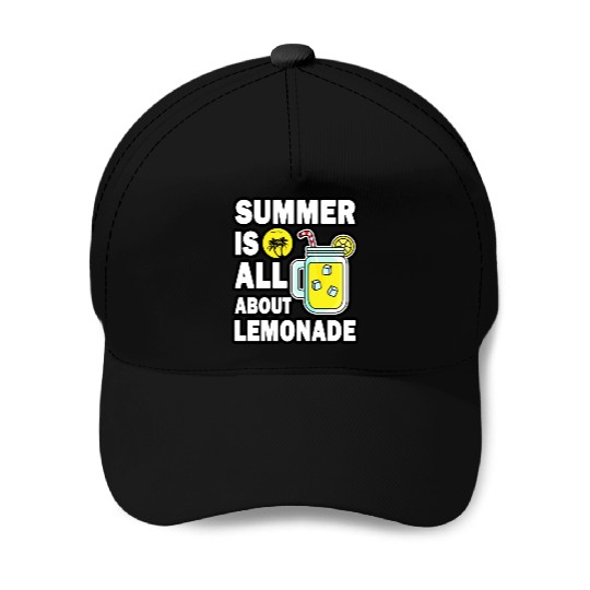 Lemonade Lover Summer Quote Baseball Caps