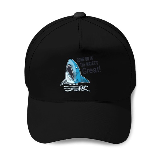 Great White Shark Funny Saying Baseball Caps