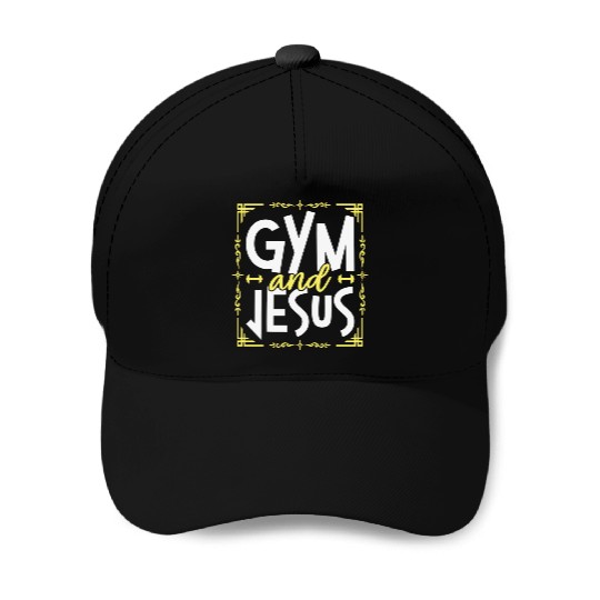 Gym And Jesus Gym Fitness Lifting Weights Body Baseball Caps