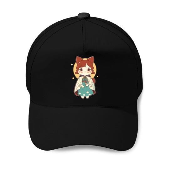 Cat Art Japanese Cat Girl Baseball Caps