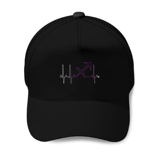 Sagittarius Heartbeat Baseball Caps
