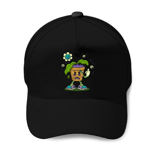 Angry Plant Baseball Caps