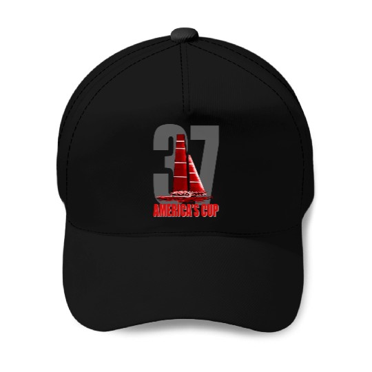 America's Cup 37 Red Baseball Caps