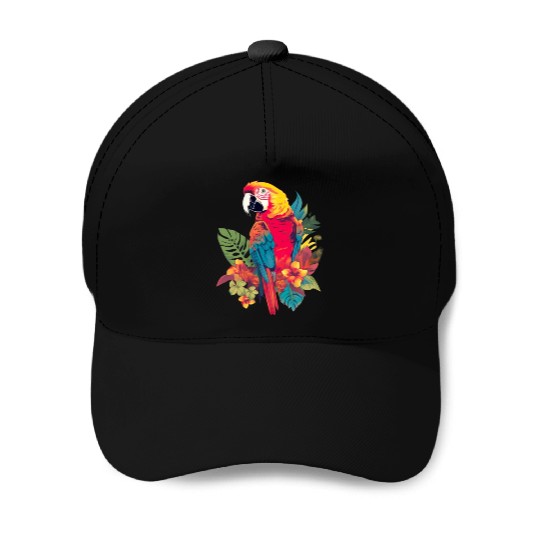 Macaw Parrot for a Bird Lover Animal Lover Baseball Caps