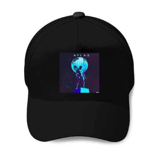 Synthwave Atlas Baseball Caps