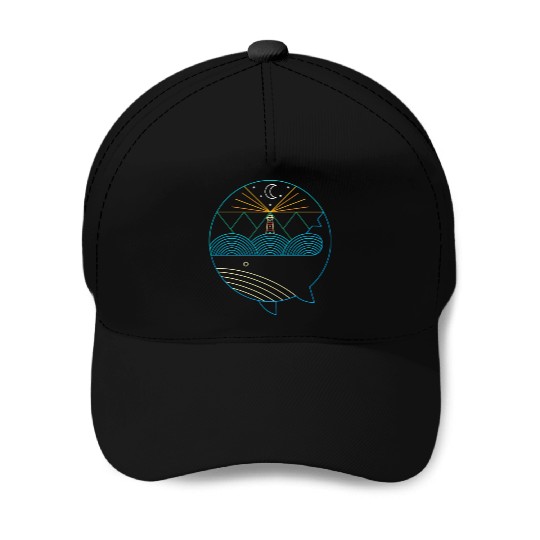 Nature Ocean Minimalist Baseball Caps