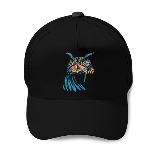 Colorful Owl Bird Nature Baseball Caps
