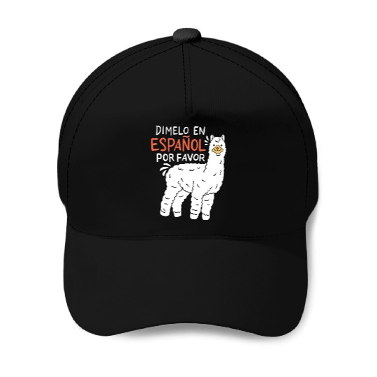 Spanish Teacher Llama Baseball Caps