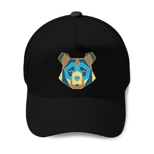 geometric bear Baseball Caps
