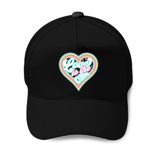 LOVE IS THE CURE (blue) Baseball Caps