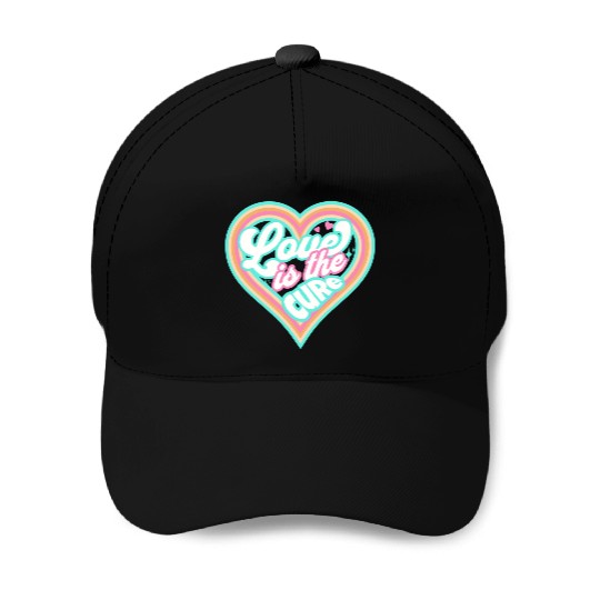 LOVE IS THE CURE (blue) Baseball Caps