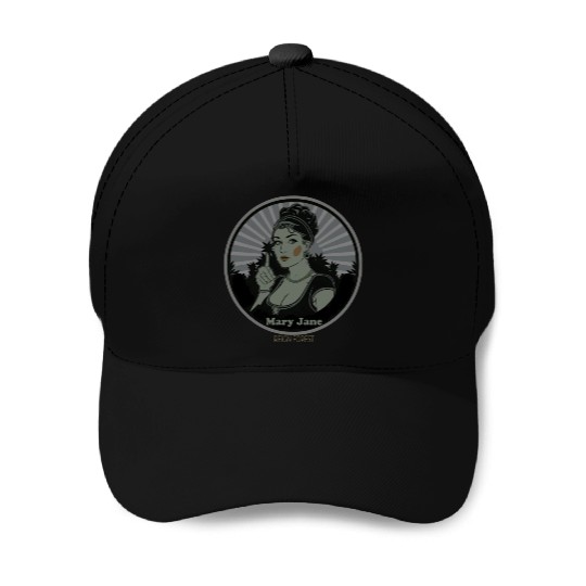 Mary Jane Lady Marijuana Funny Graphic Baseball Caps