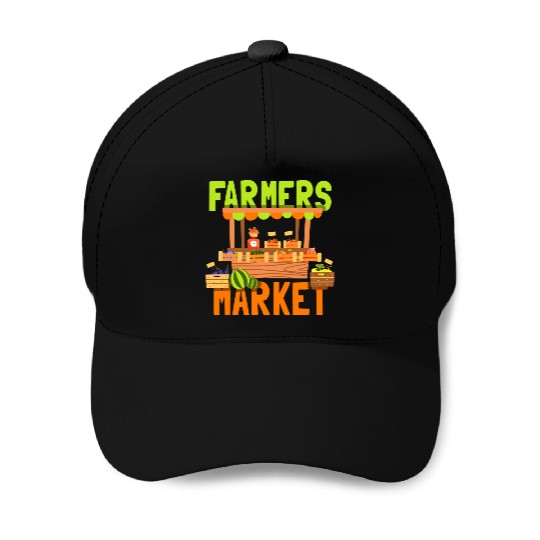 Farmers Market Chicken Farmer Cow Farming Baseball Caps