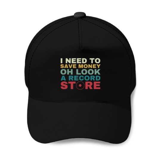 Look A Record Store Funny Vinyl Collecting LP Baseball Caps