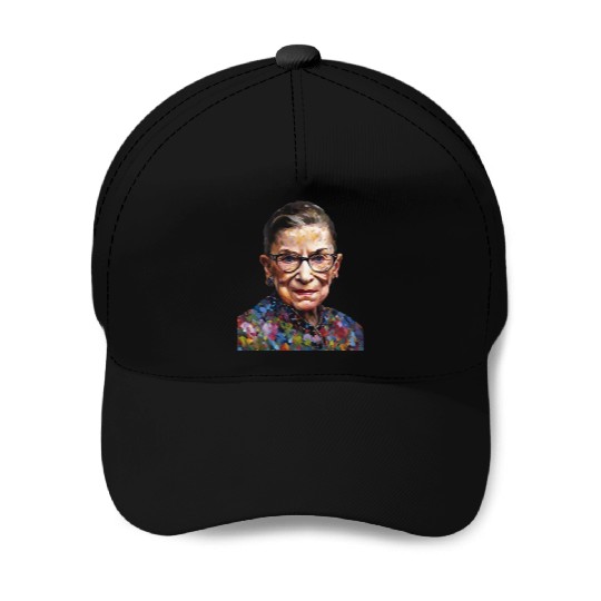 Ruth Bader Ginsburg portrait in a Monet style Baseball Caps