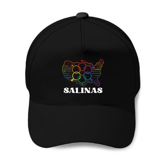 Salinas Pride Month Pride Flag LGBT Community LGBT Baseball Caps